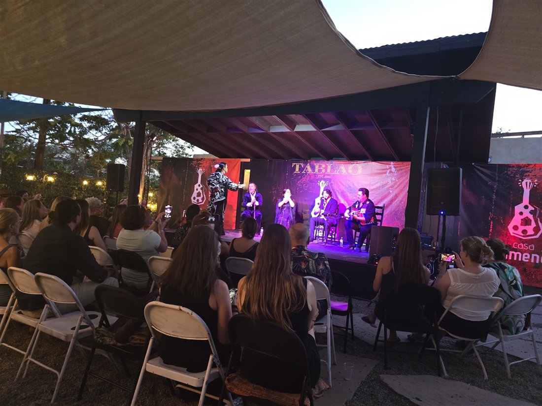 El Escenario, the outdoor stage at Casa Flamenca